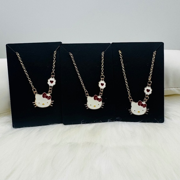 Hello Kitty Pendant Chain Necklace Lot of 3 - Picture 1 of 5